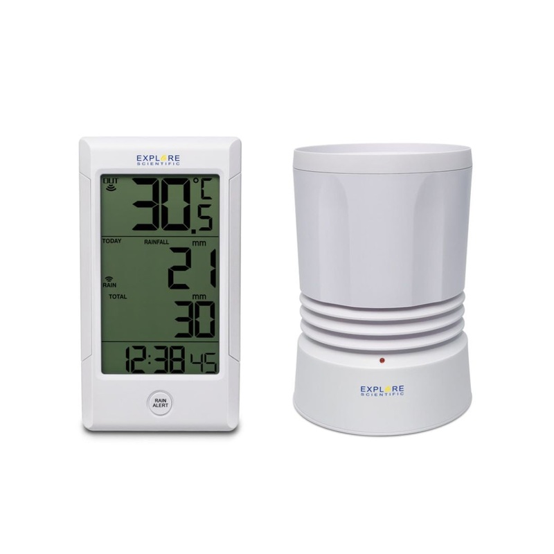 Wireless Rain Gauge with Outdoor Temperature