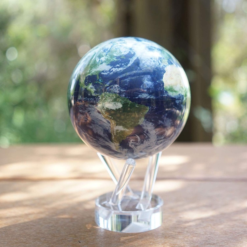 11.5cm Earth With Cloud Magnetic Spinning Globe