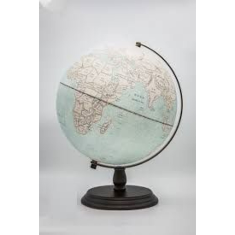 30cm Light Antique Wood Base Globe That Lights Up