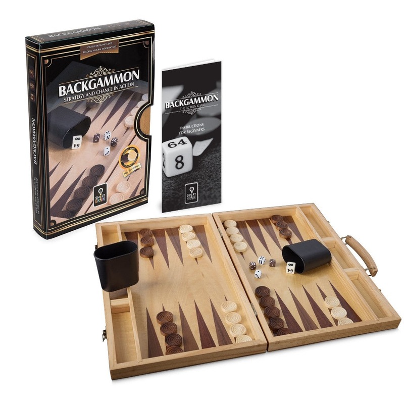 Backgammon Classic Timber Board Game