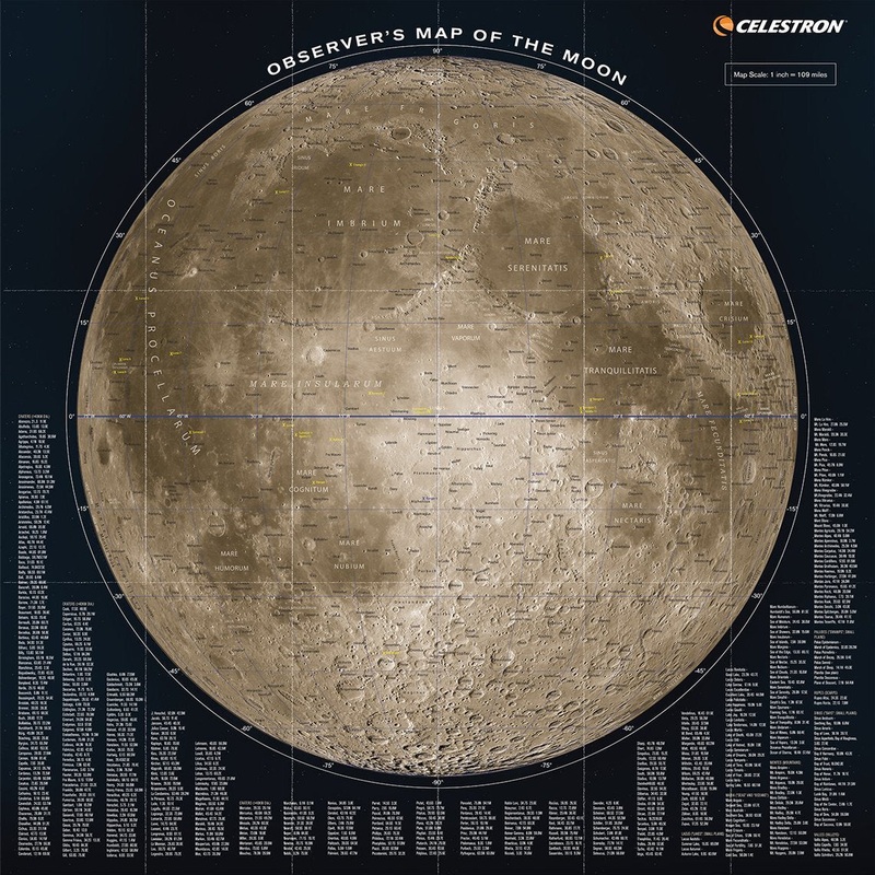 Observers Map of the Moon