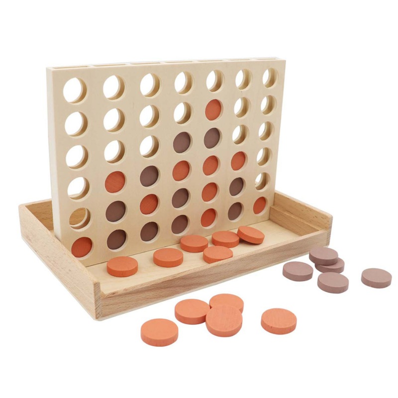 Calm and Breezy Wooden 4-in-a-Row Game Assorted Colours