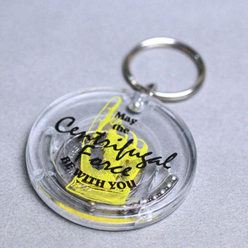 Centrifugal Force Keychain Yellow