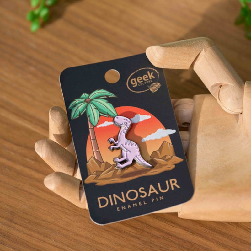 Dinosaur Enamel Pin Velociraptor