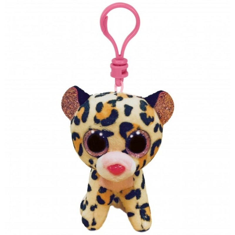 Beanie Boos Livvie the Pink Leopard Clip