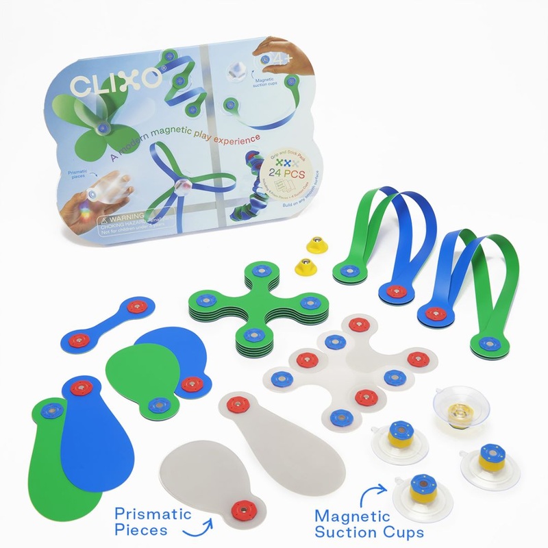 Clixo 24pc Window Pack - Grip and Stick