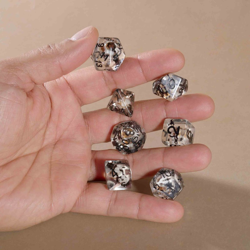 Skull Resin Polyhedral Dice Set