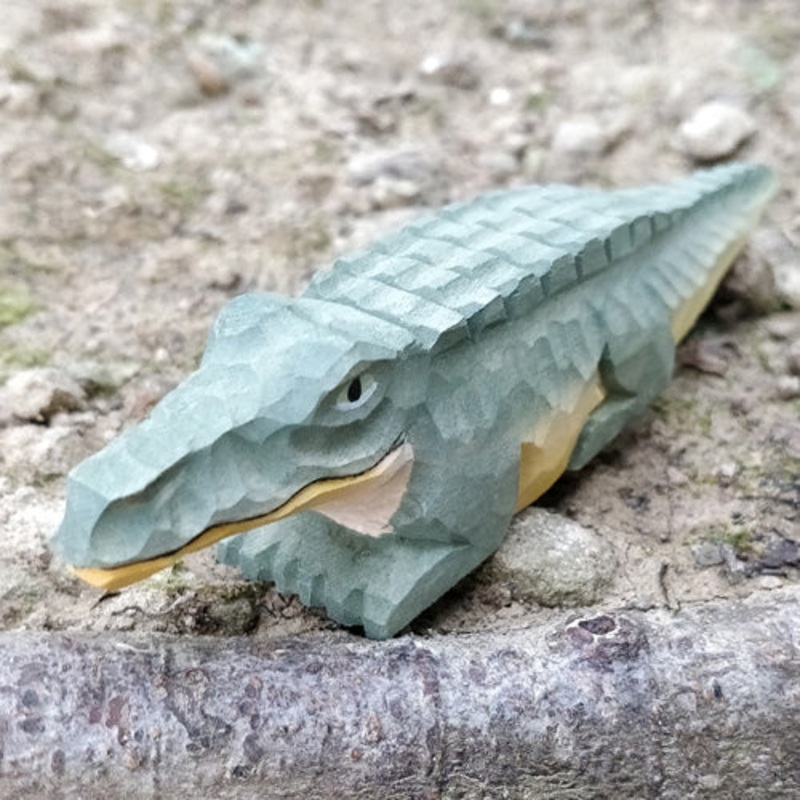 Wudimals Crocodile Handmade Wooden Toy
