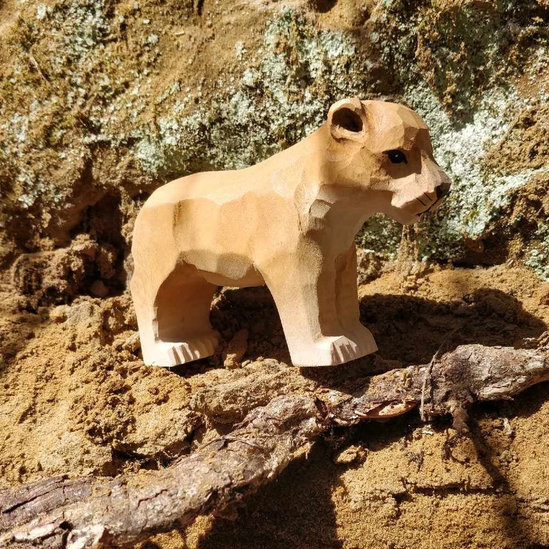 Wudimals Lion Cub Handmade Wooden Toy