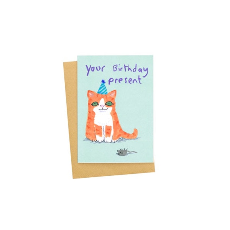 Your Birthday Present Cat Card