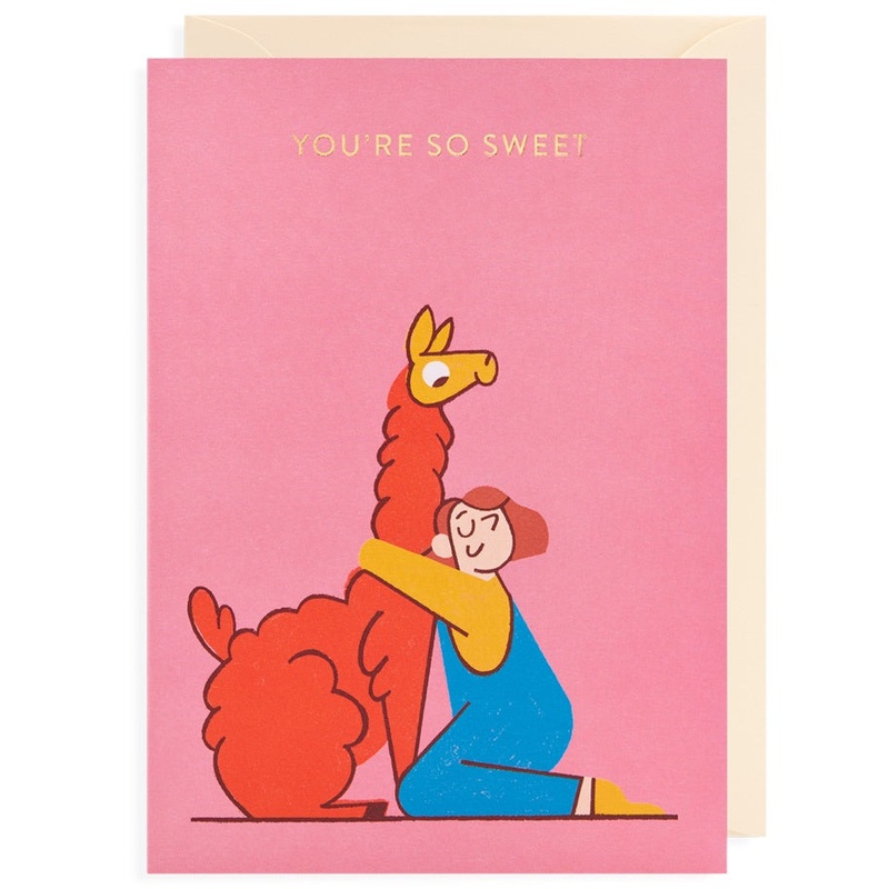 Youre So Sweet Llama Card