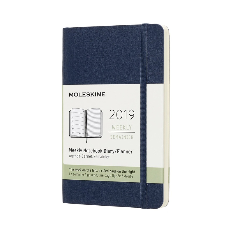 2019 Moleskine Weekly Pocket Planner Softcover Sapphire Blue