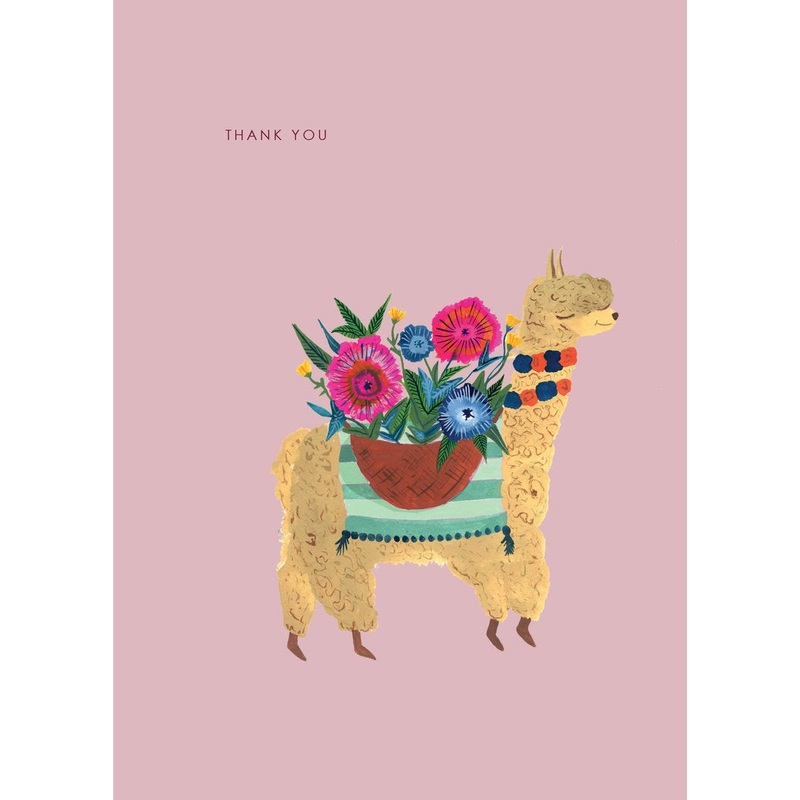 Alpaca Thank You Card