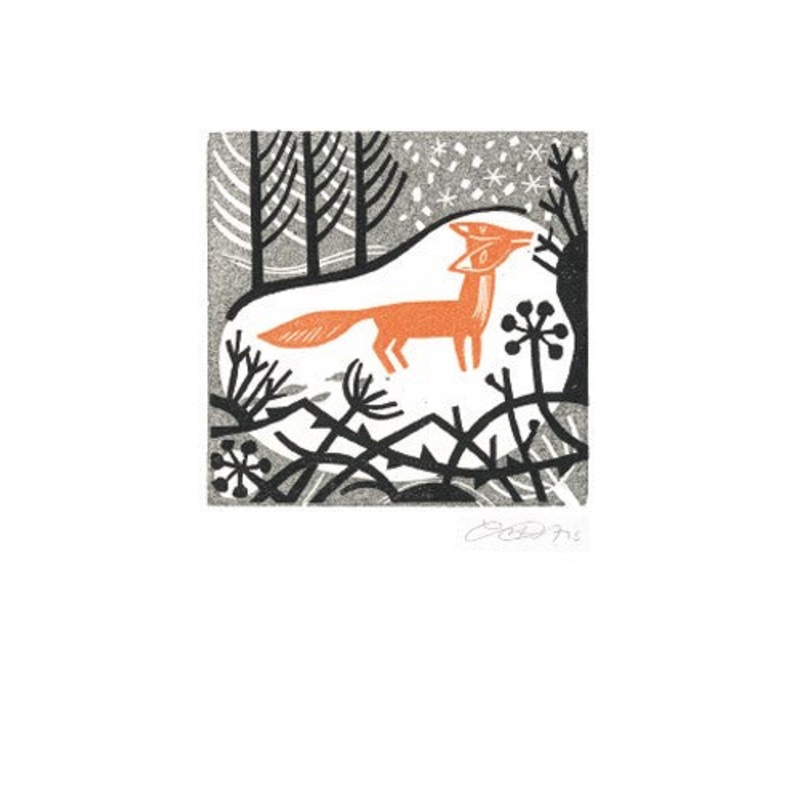 Winter Fox Blank Card