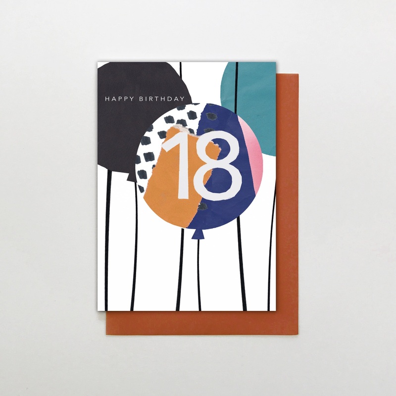 18 Happy Birthday Balloons Card
