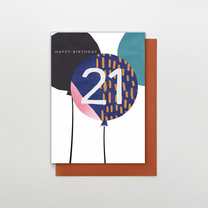21 Happy Birthday Balloons Card