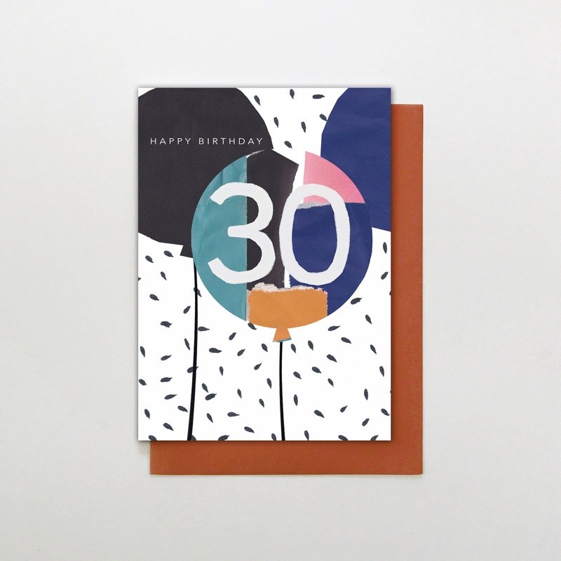 30 Happy Birthday Balloons Card