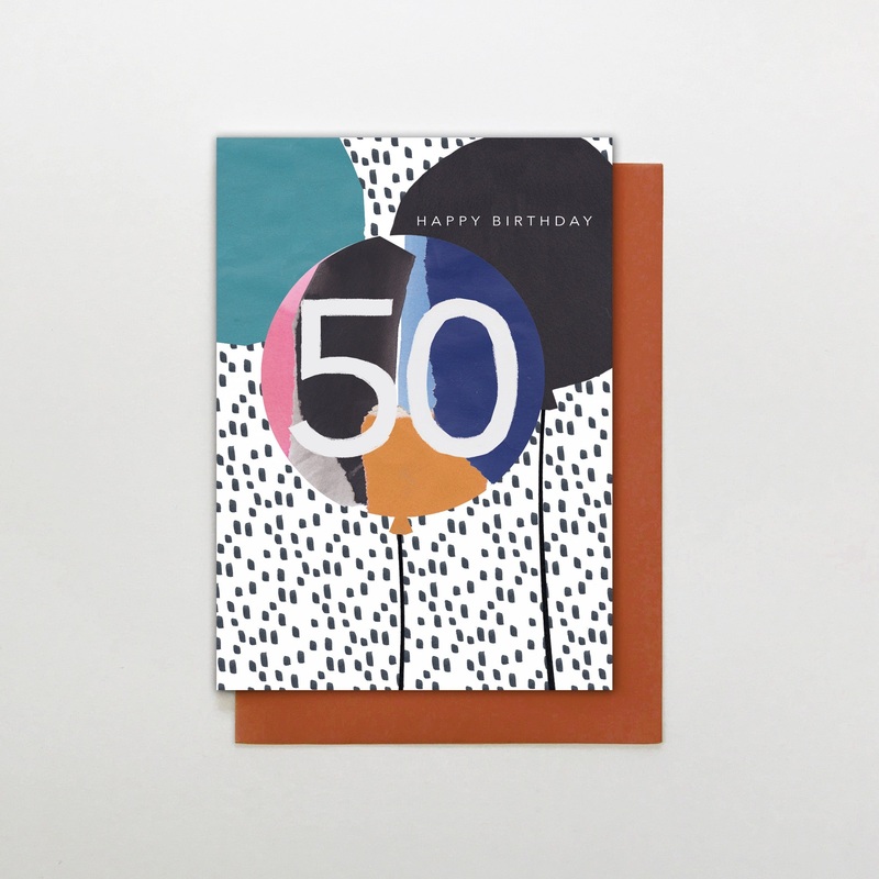 50 Happy Birthday Balloons Card