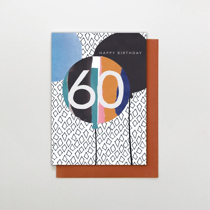 60 Happy Birthday Balloons Card