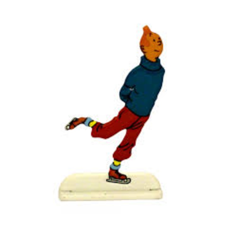 Tintin Metal Relief  Ice Skating