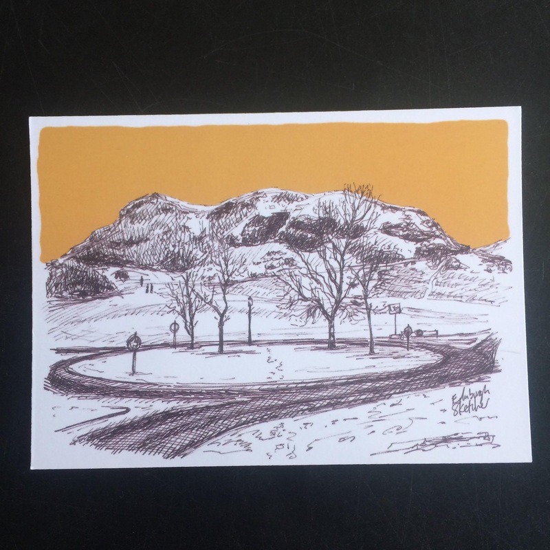 Arthur's Seat Sketch Postcard