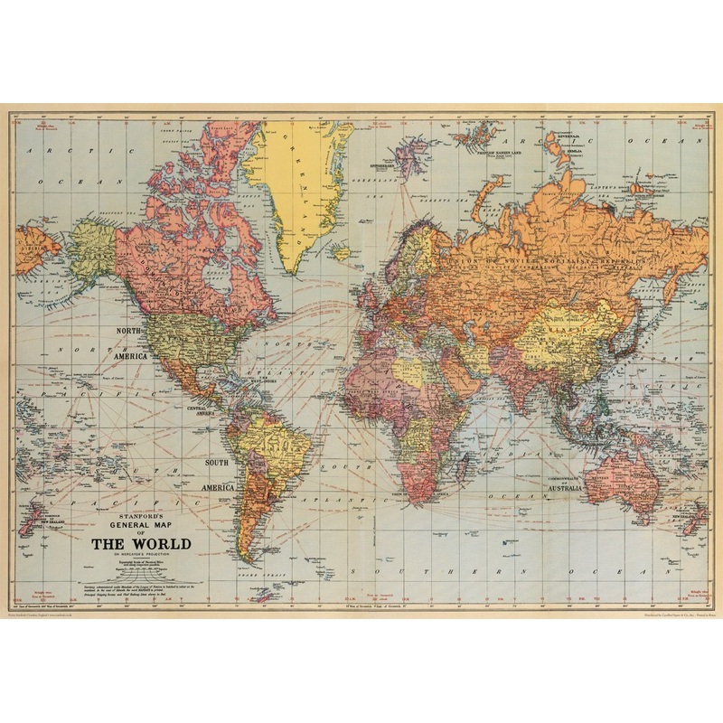 World Map Sheet Wrap
