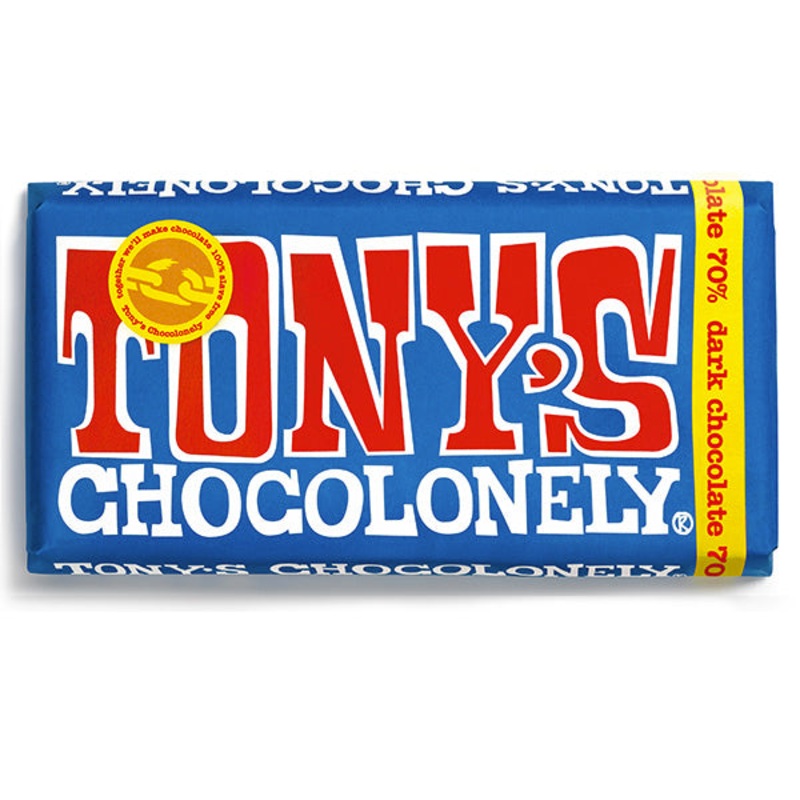 Tonys Chocolonely 70% Dark Chocolate Bar