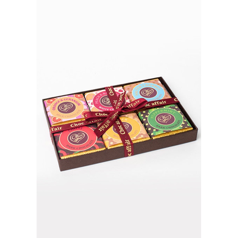 Gift Box of 6 Flavoured Chocolate Bars