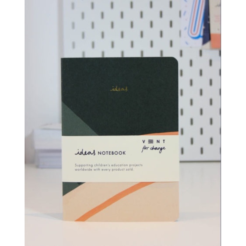 A5 Ideas Lined Notebook Soft Cover Green