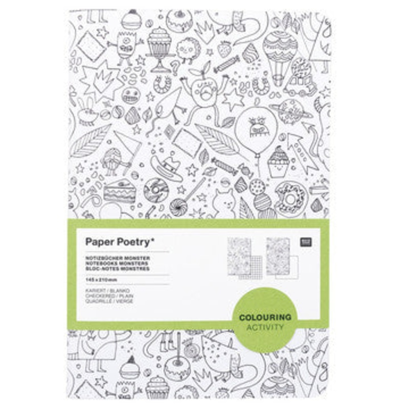 A5 Notebooks Set of 2 Monsters Colouring Activity