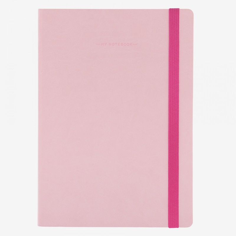 Large Baby Pink Plain Notebook