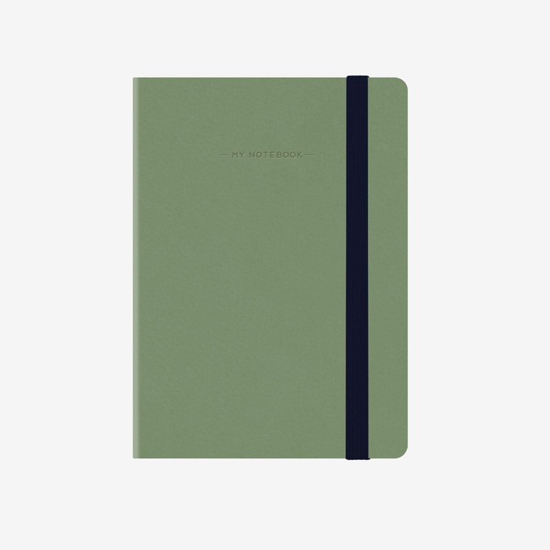 Large Lined Vintage Green Notebook