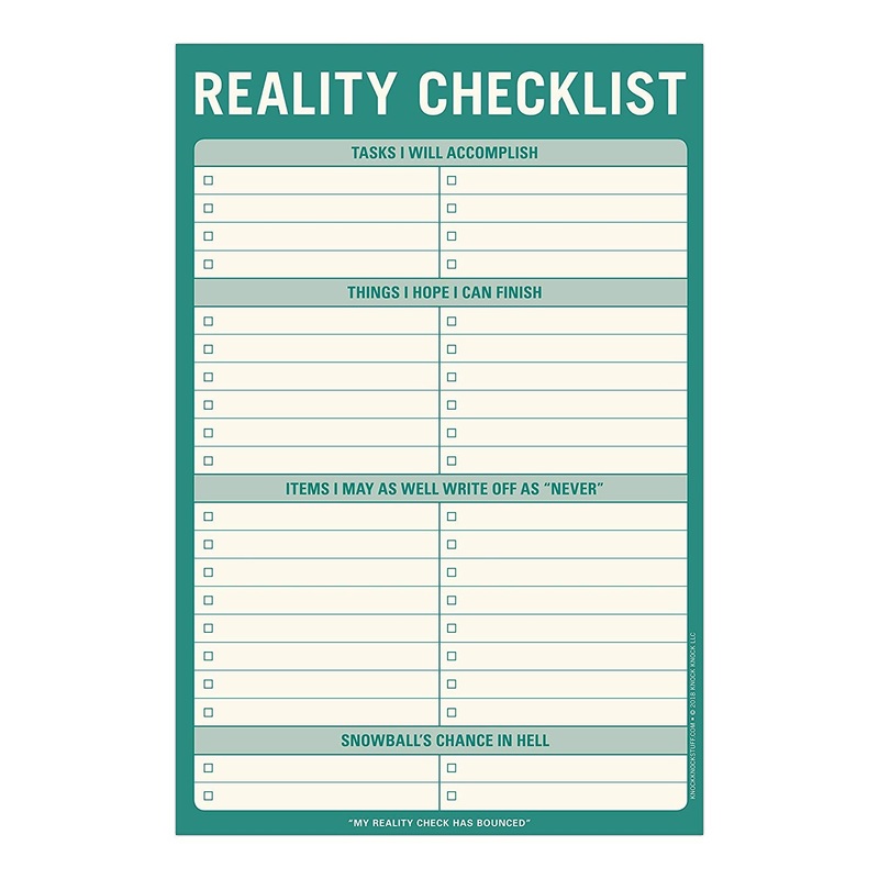 Reality Checklist Pad