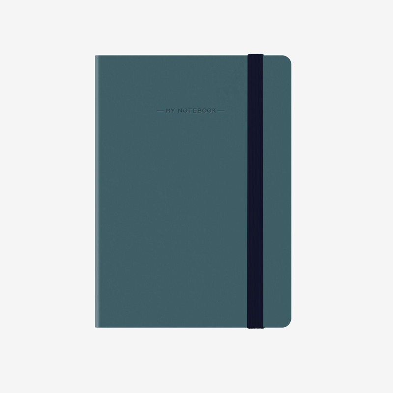 Small Squared Petrol Blue Notebook