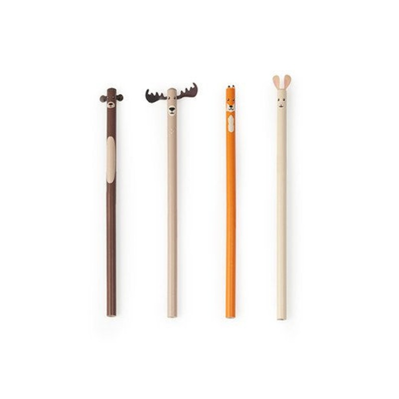 Pack of 4 Woodland Pencils