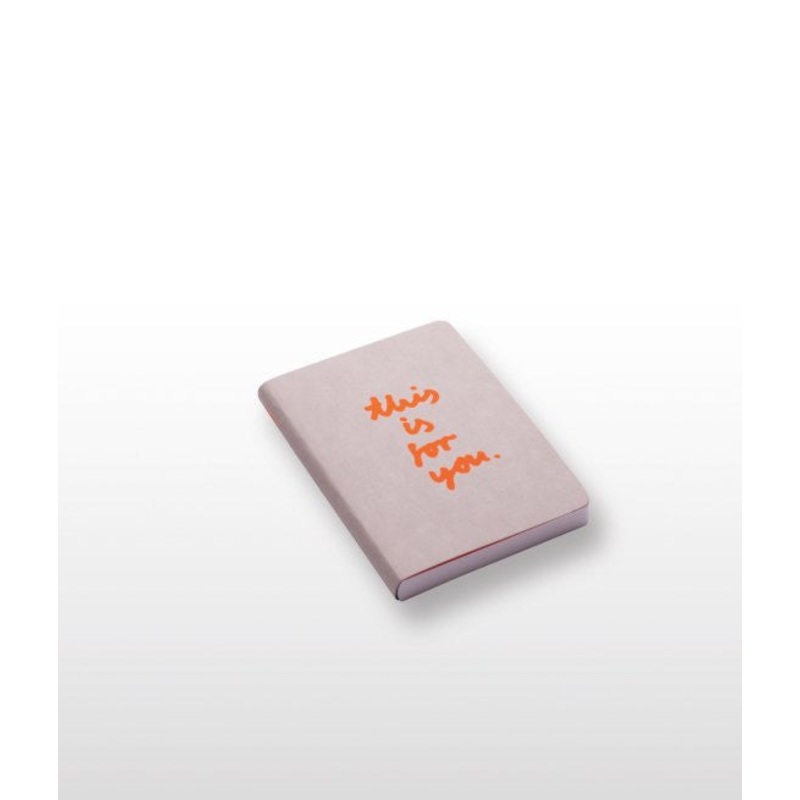 This Is For You Small Orange Neon Notebook