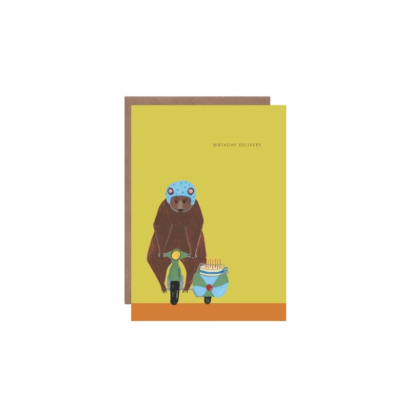 Bear On Bike Card