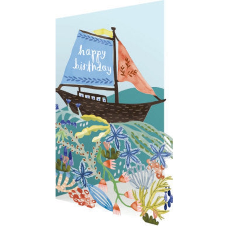 Boat Lasercut Birthday Card