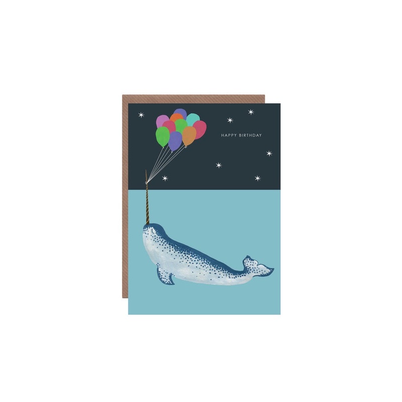 Happy Birthday Narwhal Card