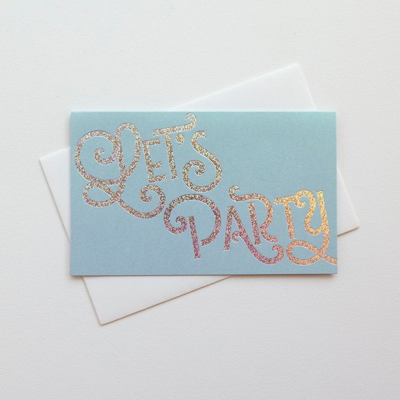 Let's Party Sparkle Foil Card