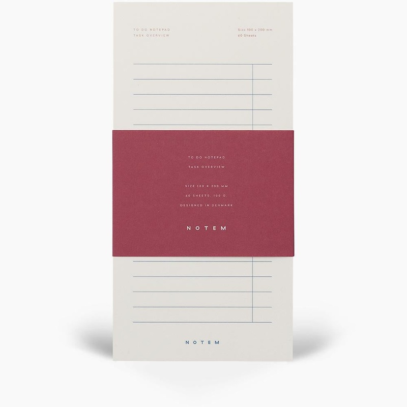Milo To Do Notepad in White and Blue by Notem