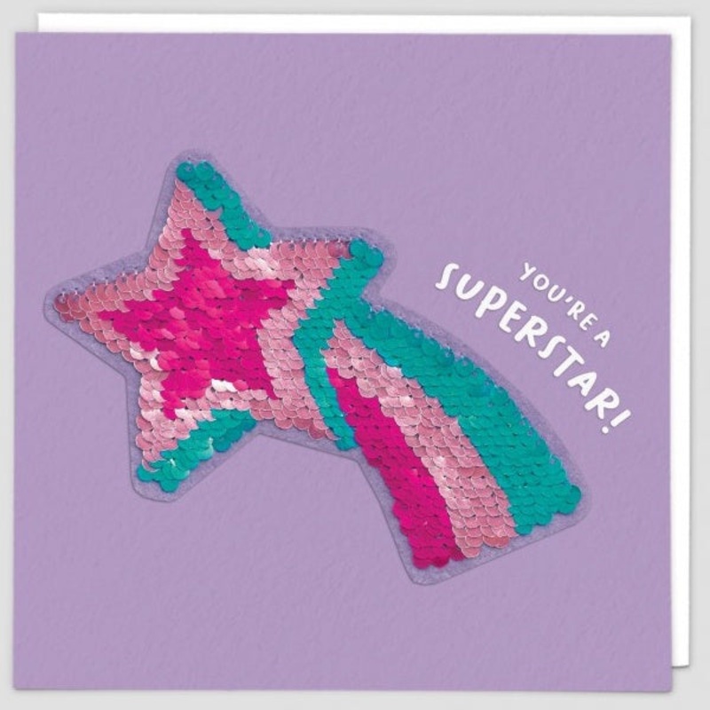Youre A Superstar Sequin Patch Card