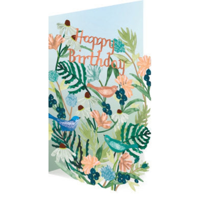Birds Lasercut Birthday Card