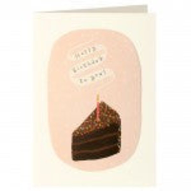 Chocolate Cake Happy Birthday Card