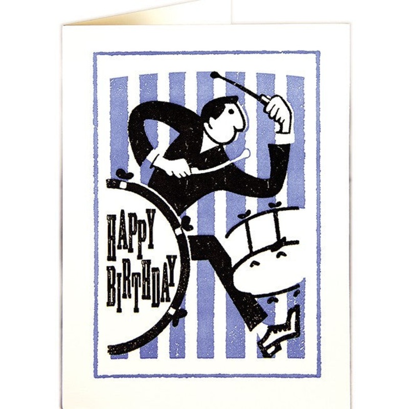 Happy Birthday Drummer Card