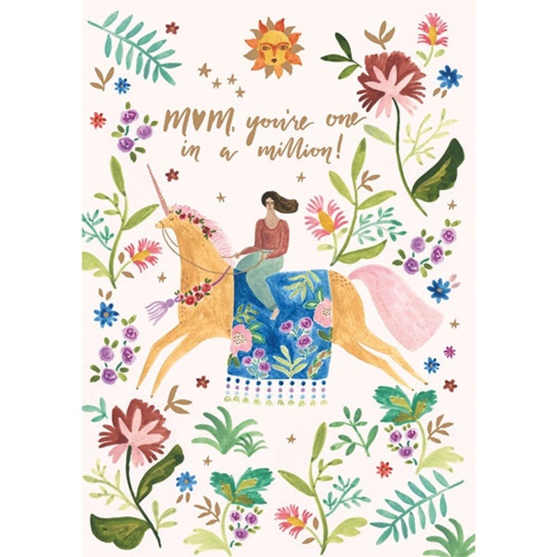 One in a Million Unicorn Mother's Day Card