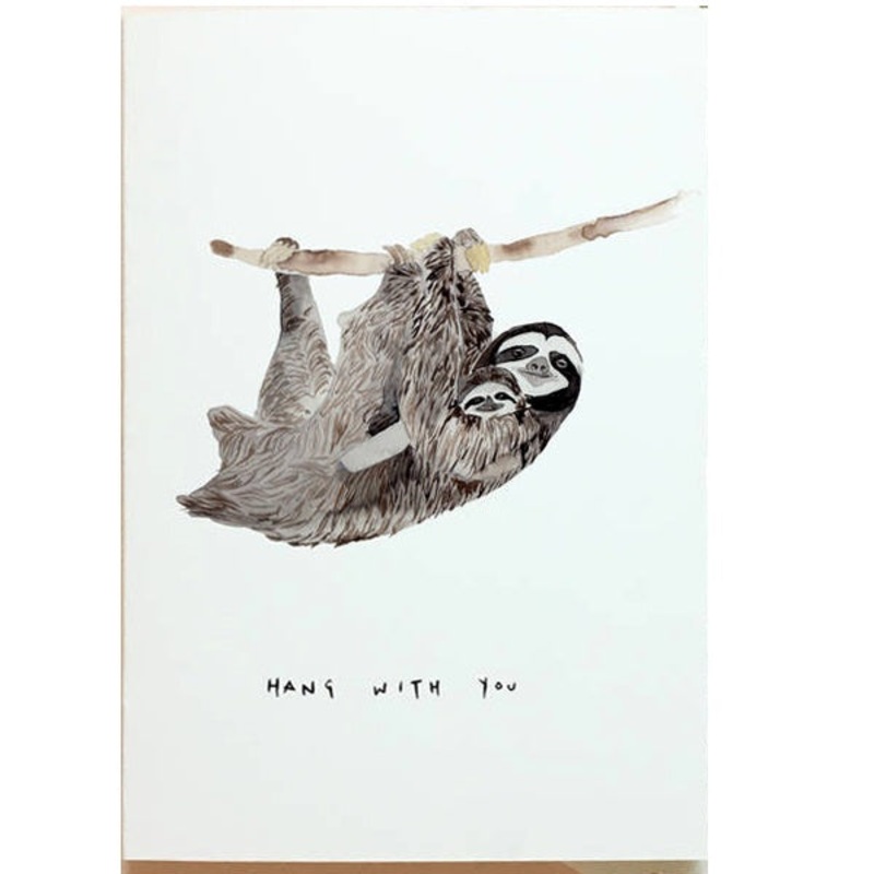 Sloth Hang With You Mothers Day Card