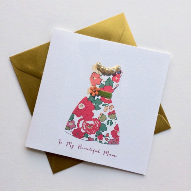 To My Beautiful Mum Dress Card