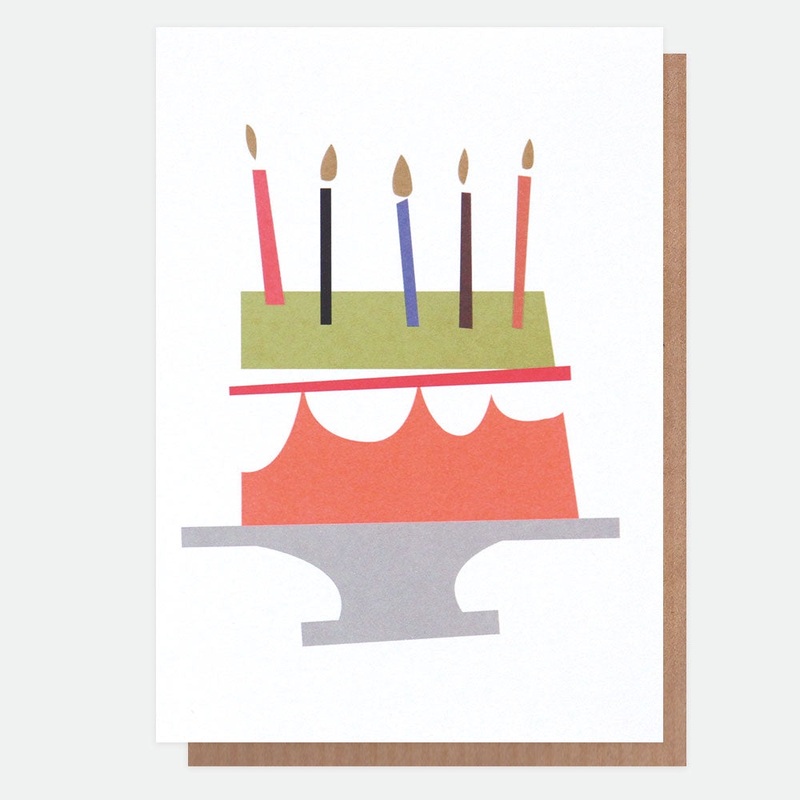 Birthday Cake Neon Card