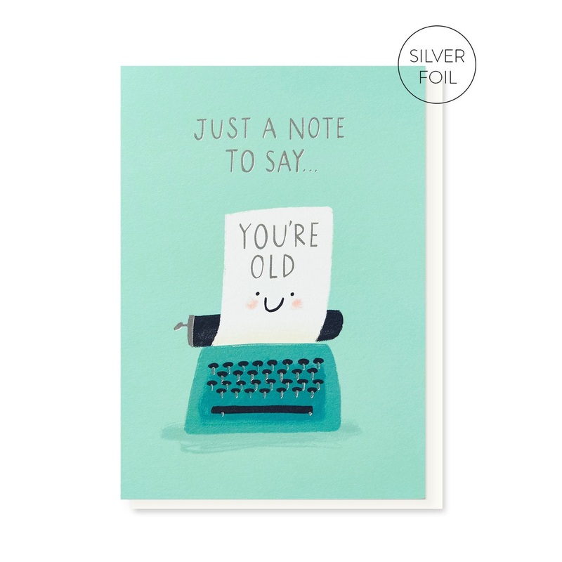 Youre Old Typewriter Birthday Card